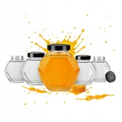 shumee 20x stekleni kozarci GUCIO 200 ml za med, marmelado, sveče, poročne steklenice
