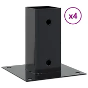 Vidaxl Podstavki za stebre Kvadratni 4 kosi Antracit 61x61 mm