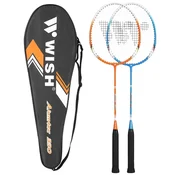 Northix Set za badminton, 2 loparja, modra/oranžna
