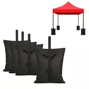 Vrtni gazebo akumulatorski podstavek teže 4 kosi črna