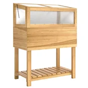 Homestar Dvignjeno vrtno gredico s hladilnim okvirjem 80x45x101 cm naravna shramba