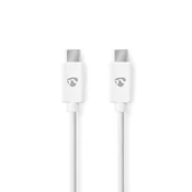 Nedis Kabel USB-C na USB-C, 1 m, 60 W, 480 Mbps, bel