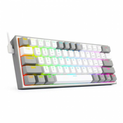 Fizz Pro White/Grey K616 RGB Wireless/Wired Mechanical Gaming Keyboard