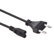 slomart Maclean MCTV-809 napajalni kabel, osmica, 2-polni, 1,5m, EU vtič