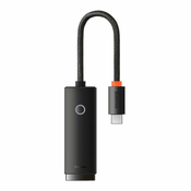 BASEUS Lite Series omrežni adapter USB-C na RJ45 (črn)