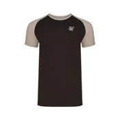 SikSilk Majica temno rjava/temno siva