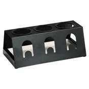 Bottle drying rack, with tray, 32 x 12.5 x 17 cm, Black - Kesper