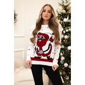Sweater with Santa Claus ecru
