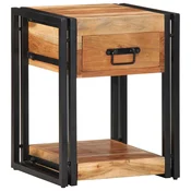 Nocni ormar 2 pcs Smeda 40 x 35 x 50 cm Cvrsto drvo akacije