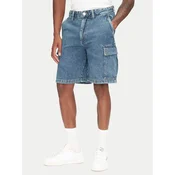 Jack & Jones Jeans kratke hlače Bill 12272557 Modra Relaxed Fit