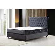 Tamno plavi boxspring krevet s prostorom za odlaganje 160x200 cm Sonata – Kalune Design