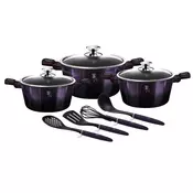 Berlingerhaus Komplet posod s titanovo površino 10 kosov Purple Eclipse Collection BH-7141