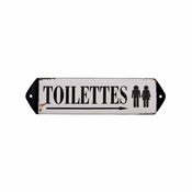 Metalni ukrasni znak 30,5x7 cm Toilettes – Antic Line