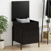 vidaXL Shranjevalna škatla Črni hrast 80 x 40 x 49,5 cm Inženirski les