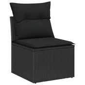 Sjedeća garnitura za vrt 13 kom. Crna poliratan 288,5 x 234 x 85 cm