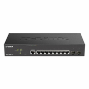 D-Link DGS-2000-10P 10-port PoE upravljani prekidac [8x Gigabit Ethernet 2x SFP PoE IEEE 802.3af / at]