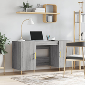 vidaXL Pisalna miza siva sonoma 140x50x75 cm inženirski les