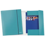 Fascikl klapa s gumicom karton A4 Wow Leitz 39830051 metalik tirkizni