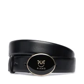 Ženski pas PINKO Round Enamel H2,8 Belt 20252 PLT01 105478.A2QL Črna