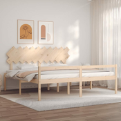 Krevet za starije s uzglavljem 200x200 cm od masivnog drva
