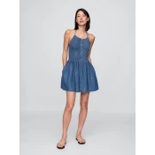 GAP Denim mini dress with pockets - Womens