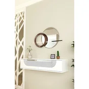 Hanah Home komoda Meyra 120, 120 cm, bela / srebrna