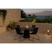 Venture Design Jedilna garnitura Lanzo miza in 4 stoli Bois Miza 120x75 cm Stol 63x93x60 cm Črna