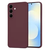 Silikonski ovitek Techsuit SoftFlex za Samsung Galaxy S25 FE - temno rdeč