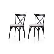 Hanah Home Set trpezarijskih stolica Ekol 286 V2, 2 komada, Beli