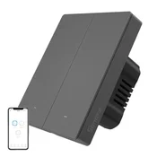 Sonoff Pametno stensko stikalo WiFi SONOFF M5-2C-80 (2-kanalno, za okvir, grafitno)
