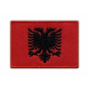 shumee Našitek Zastava Albanije - Magnetna podlaga - Vezen našitek/značka/emblem