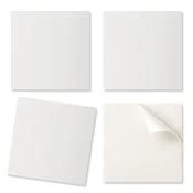 shumee Vinilne stenske ploščice z grafiko za hodnik, barva slonovine, 20x20x20 cm