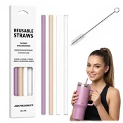 Berdsen Pijača za kozarec Berdsen, plastična, za večkratno uporabo, set 4 + krtačka