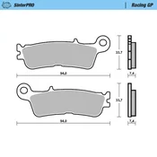 Moto Master SINTER METAL RACING ZAVORNE OBLOŽNICE: 12 (SINTERPRO SERIJA RACING GP) SPREDNJE/SPREDNJE KH755 FANTIC XX 125, XEF/XXF 250/450, XEX 250 22-, YAMAHA YZ 250 22-, WR/YZ 250F/450F 21-, YZ 450FX 21-