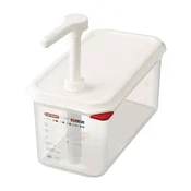 ARAVEN Dozirnik za omake GN 1/4, polipropilen, Prostornina: 4,3 L