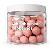 Maline v čokoladi –? liofilizirano sadje oblito s čokolado, visoka vsebnost kakava, brez glazirnih sredstev