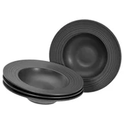 Creatable Set Krožnikov Za testenine Lava Stone Black, 4-Delni