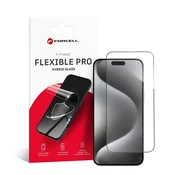 FORCELL Hibridno steklo za iPhone 15 PRO MAX Forcell Flexible 5D, črno