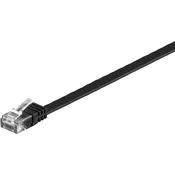 Izjemno ploščat omrežni kabelRJ45, CAT 6 U/UTP, črne barve, dolžina: 1 m