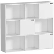 Homestar Knjigarna 9 kockastih predelkov 106x24x95 cm Bela
