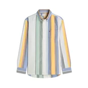 TOMMY HILFIGER Srajca Relaxed Fit Multicolour Stripe  svetlo modra / med / meta / bela