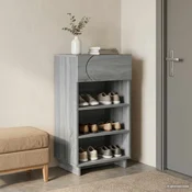 vidaXL Omara za čevlje 48 x 38 x 87,5 cm Konstruiran les Siva Sonoma