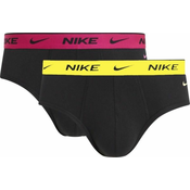 Bokserice Nike Everyday Cotton Stretch Brief 2P - black/laser fuchsia/light laser orange