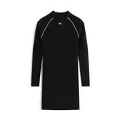 Tommy Jeans Pletena obleka mornarska/rdeča/črna/bela