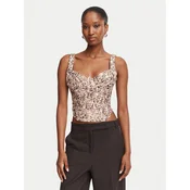 Bardot Top Carolina  60423TB Svetlo rjava Slim Fit
