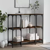 Konzolni stol smeda boja hrasta 102x35x90 cm konstruirano drvo