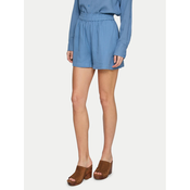 Vila Kratke hlače iz tkanine Lania 14089489 Modra Loose Fit