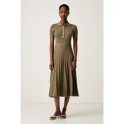 MICHAEL Michael Kors Vsakodnevna obleka MT5834F33D Zelena Regular Fit