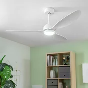 LED Ceiling Fan with 3 ABS Blades Flaled InnovaGoods White 36 W 52 O132 cm