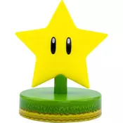 PALADONE Paladone Mario Super Star 3D ikona BDP | Uradno licenciran zbirateljski predmet Nintendo | Edinstvena ideja za darilo | Svetla nočna lučka ali namizna svetilka | Baterija: 2 x AAA, rumena, (21021238)